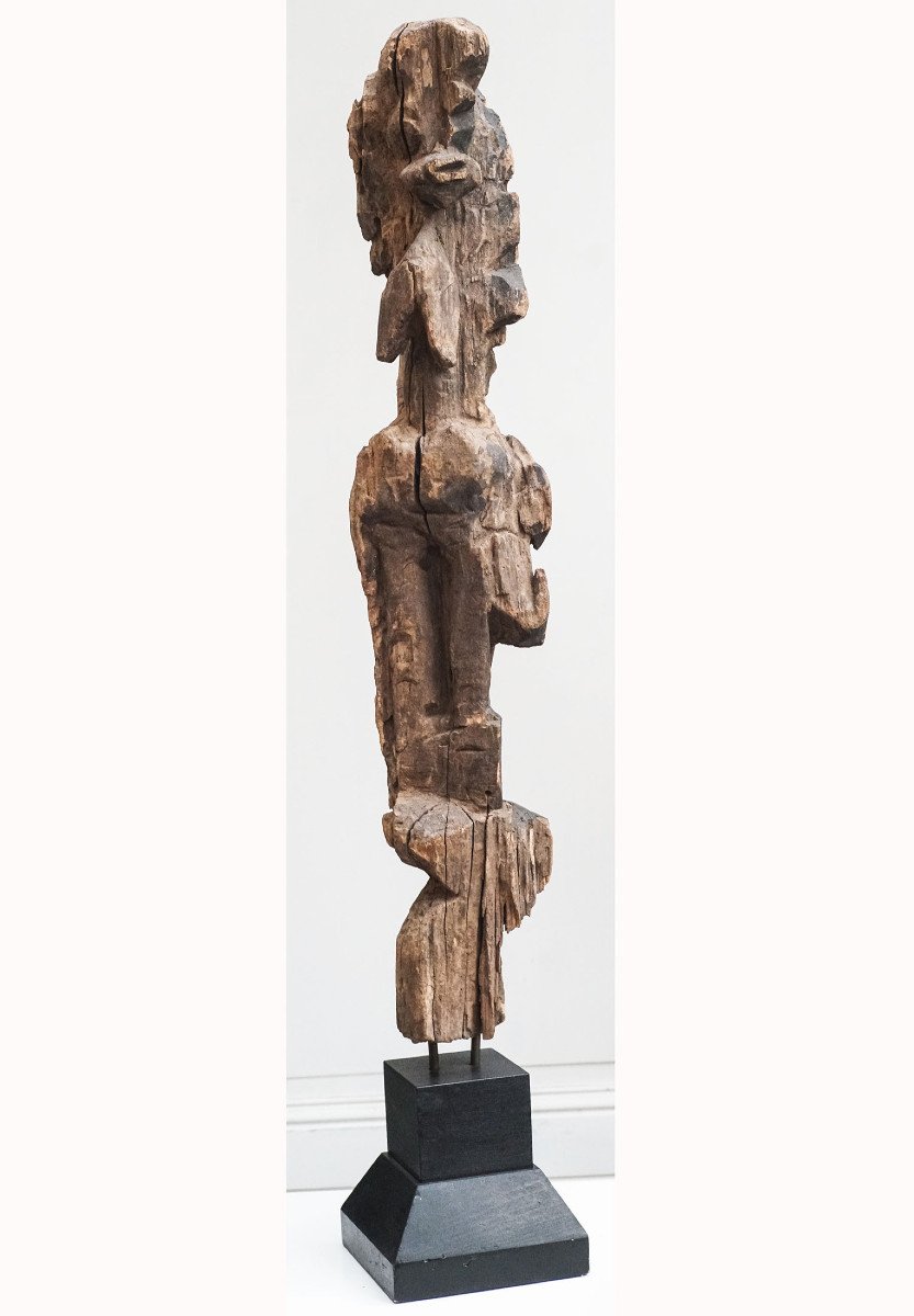 Sculpture Enigmatic Character Wood