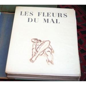 Curiosa - Ch. BAUDELAIRE, " LES FLEURS DU MAL ". Illustré par Roger CARLE. Paris, 1946