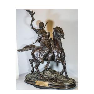 Pierre Jules MÊNE «  LE FAUCONNIER ARABE », BRONZE ORIENTALISTE 1873