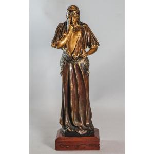 Sarah Bernhard By Sarah Bernhard By Marius Mars-v 1869-1957, "the Distant Princess", Bronze
