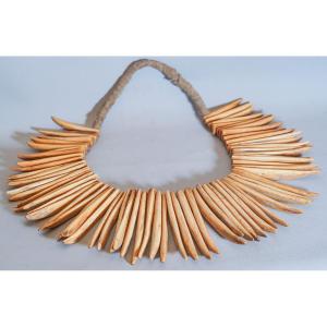 COLLIER TRIBAL, os de buffle,  Zoulous, Afrique du Sud