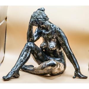 BOURRON Marie-Jo,  Femme nue pensive