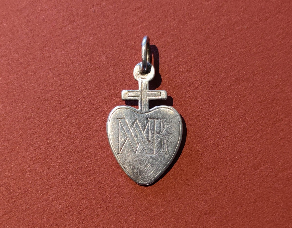 Pendant Of A Nun Of The Order Of The Visitation In Solid Silver, 18th Or 19th Century-photo-1