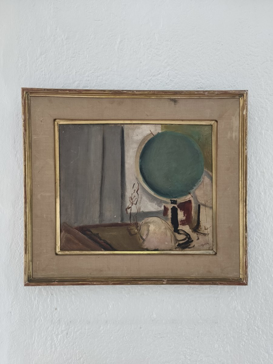 Still Life With Globe And Shell, 20th Century-photo-3