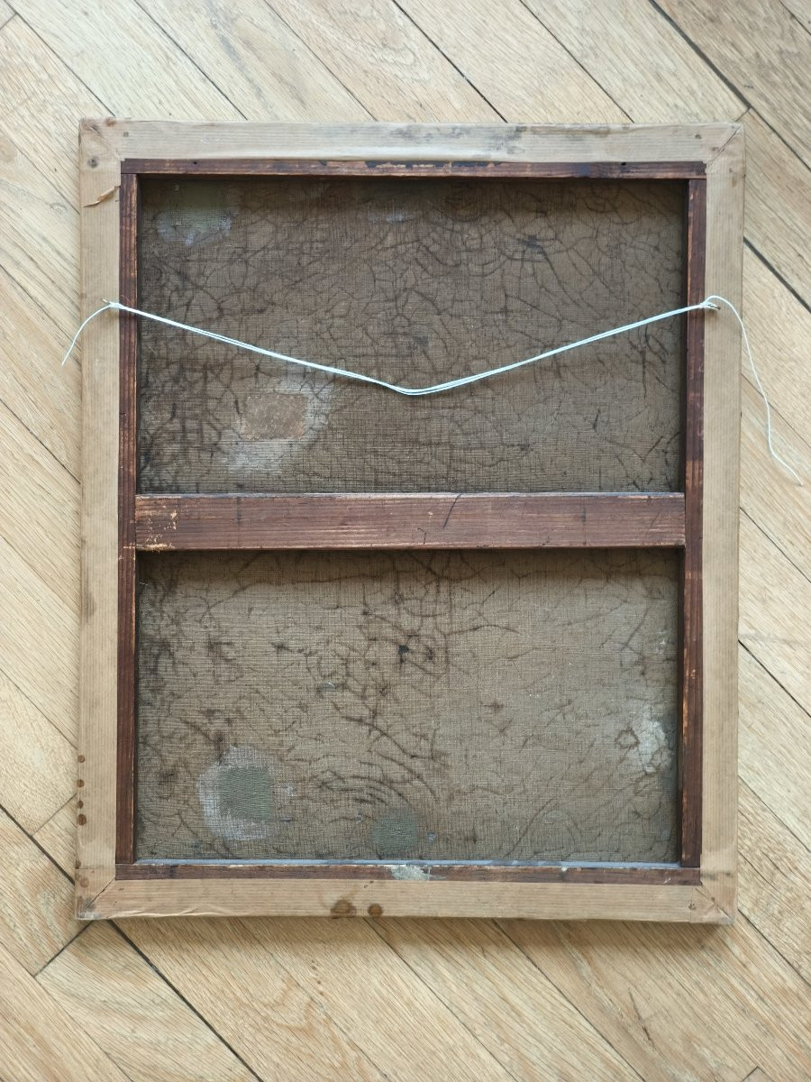 Still Life With Japanese Trinkets, Oil On Canvas, Signed Frank Scheidecker, Dated 1880-photo-1