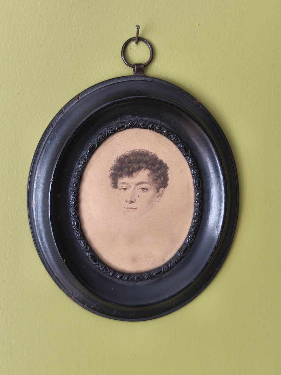 Miniature Depicting General Nicolas Philippe Guye At The Age Of 20, Late 18th Century-photo-2