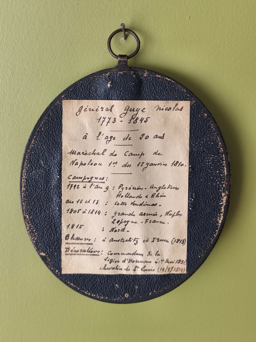 Miniature Depicting General Nicolas Philippe Guye At The Age Of 20, Late 18th Century-photo-4