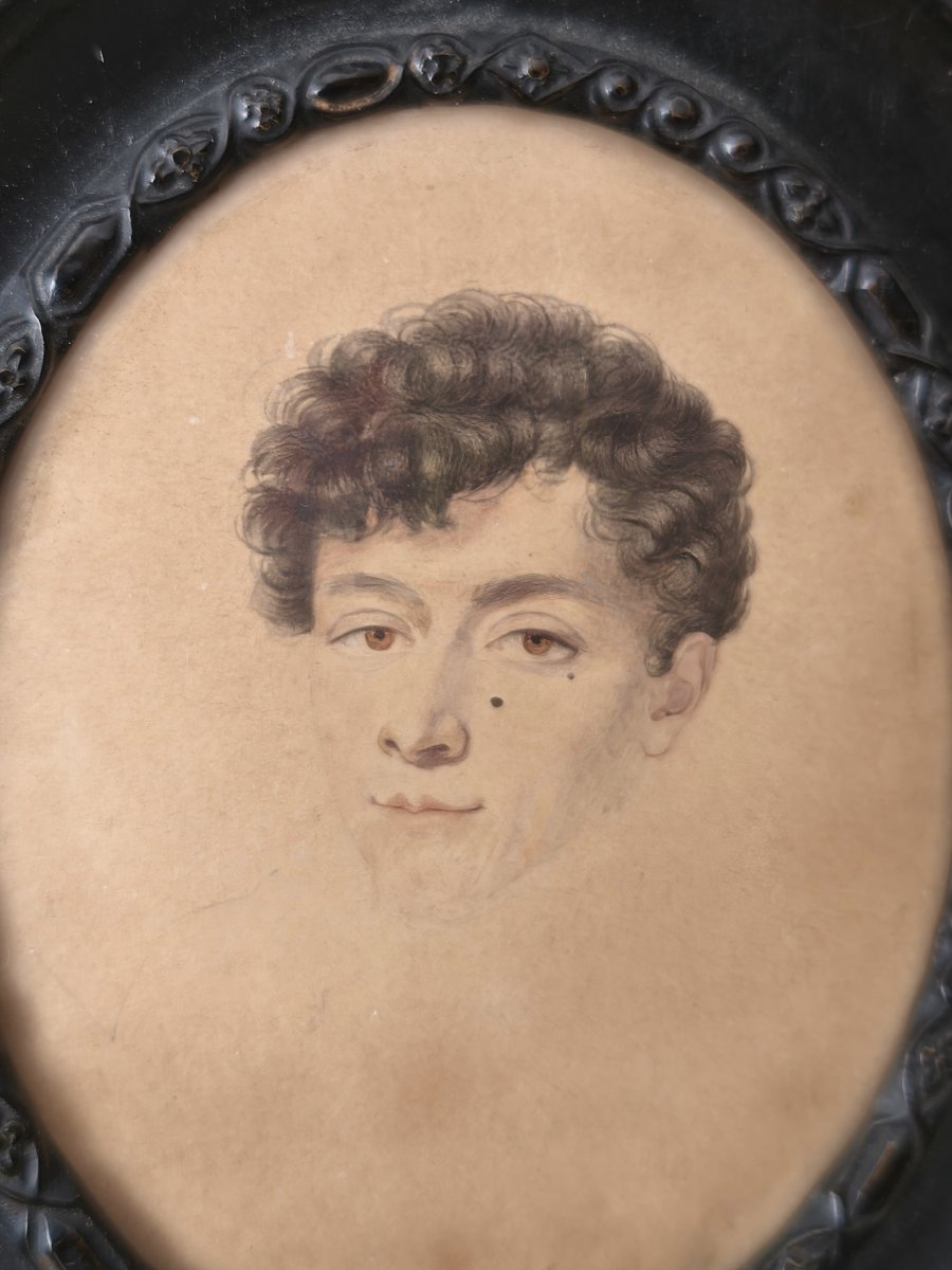 Miniature Depicting General Nicolas Philippe Guye At The Age Of 20, Late 18th Century-photo-2
