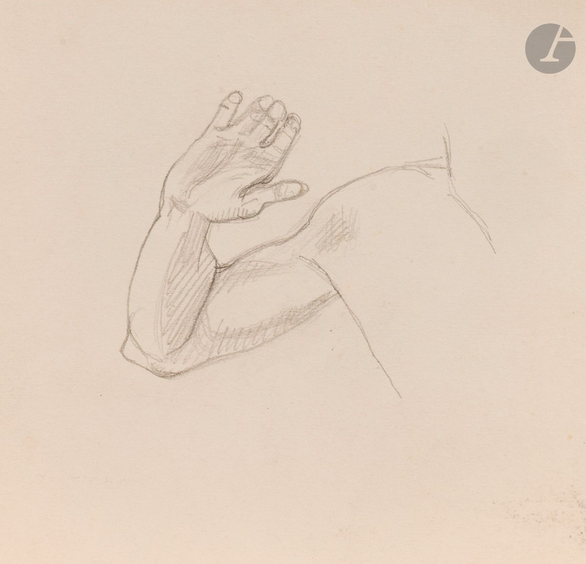 Etude Académie Masculine Original Drawing By Félix Vallotton-photo-2