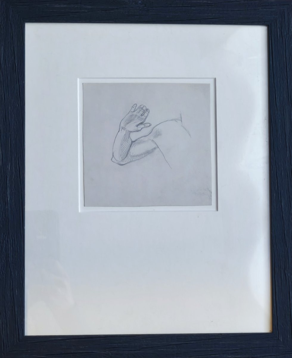 Etude Académie Masculine Original Drawing By Félix Vallotton-photo-1