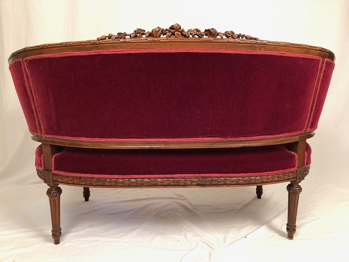 Small Louis XVI Style Basket Sofa-photo-4
