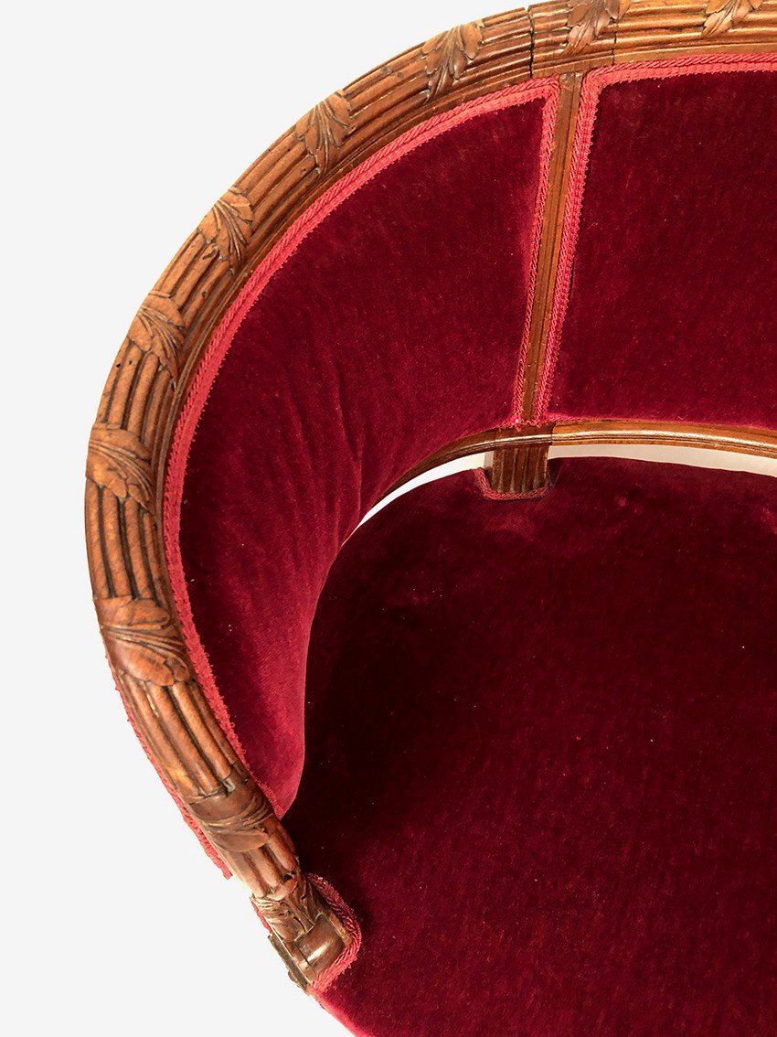 Small Louis XVI Style Basket Sofa-photo-4