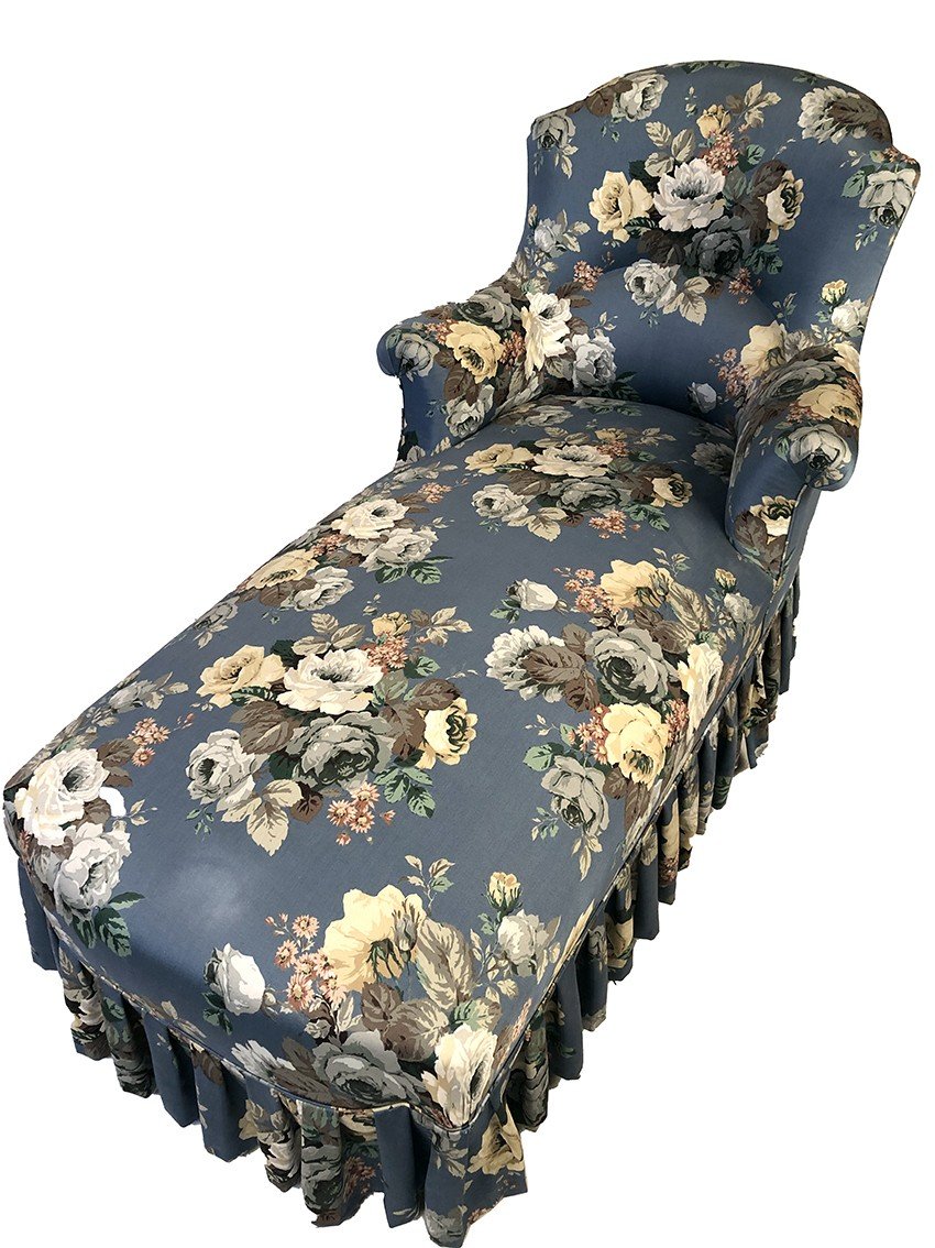 Napoleon III Daybed, Recent Upholstery And Fabric-photo-2
