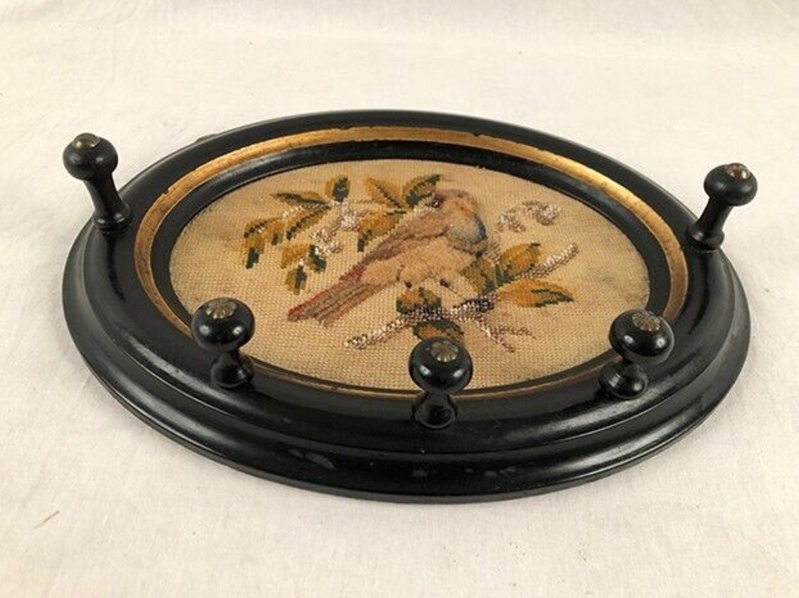 Hat Rack In Medallion Garnished With A Relief Tapestry With Bird Decor, Napoleon III-photo-1