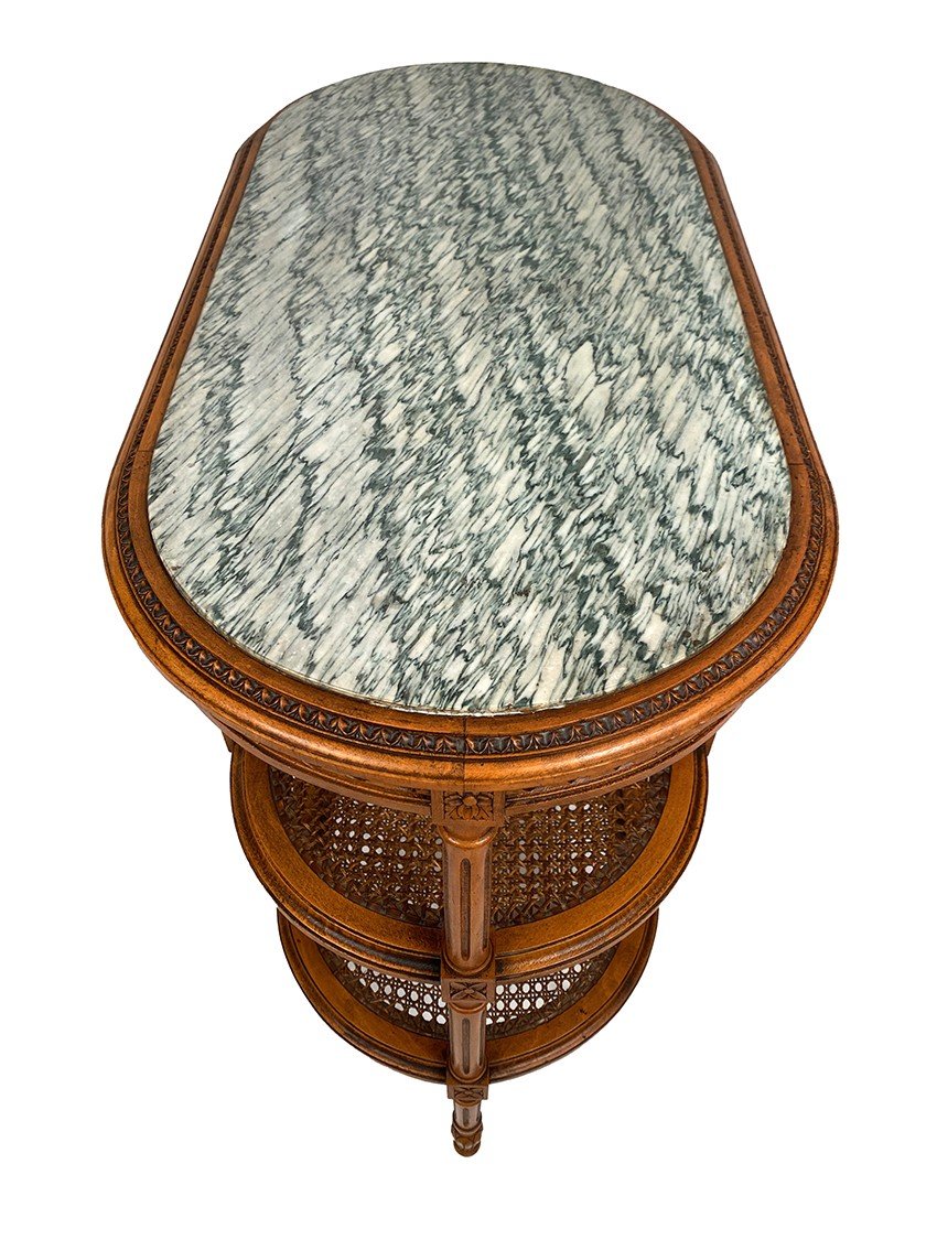 Desserte De Style Louis XVI à Trois Plateaux, Vers 1900-photo-8