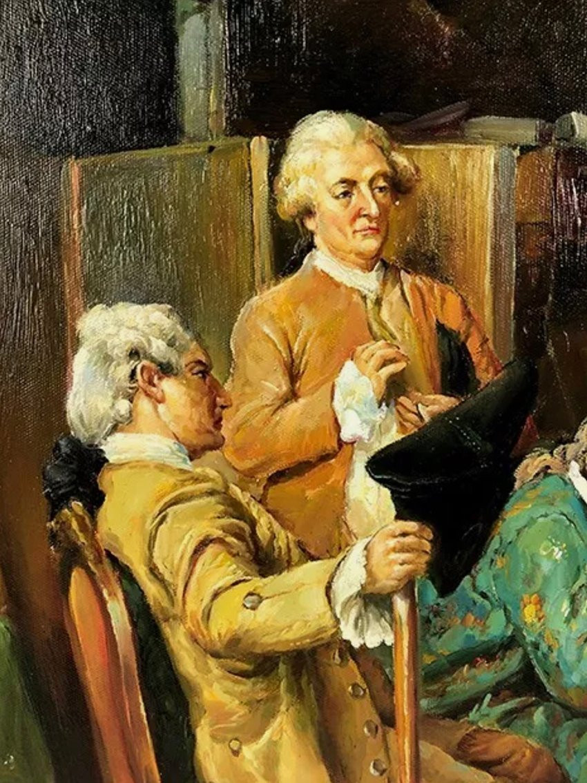 Huile Sur Toile, Les Amateurs De Peinture D’après Ernest Meissonier (1815 – 1891). XXe-photo-4