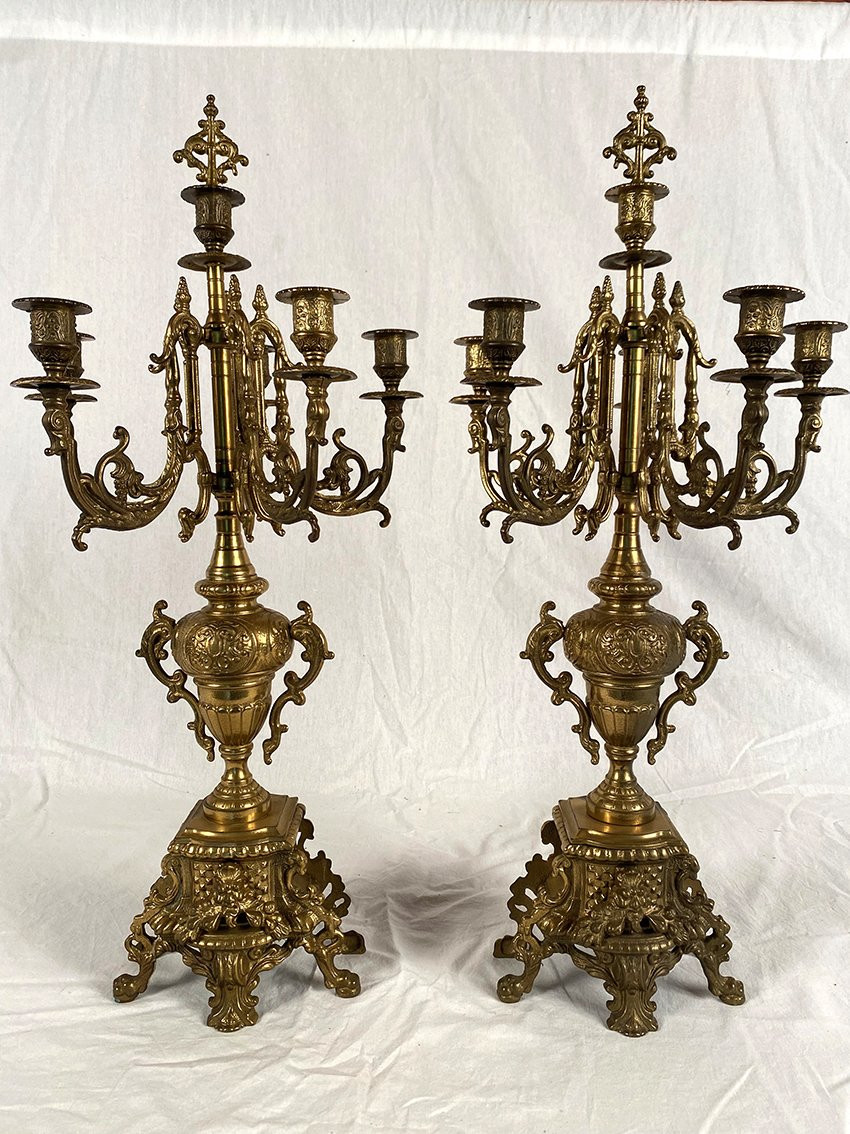 Large Louis XV Style Bronze Fireplace Surround, 20th Century-photo-7