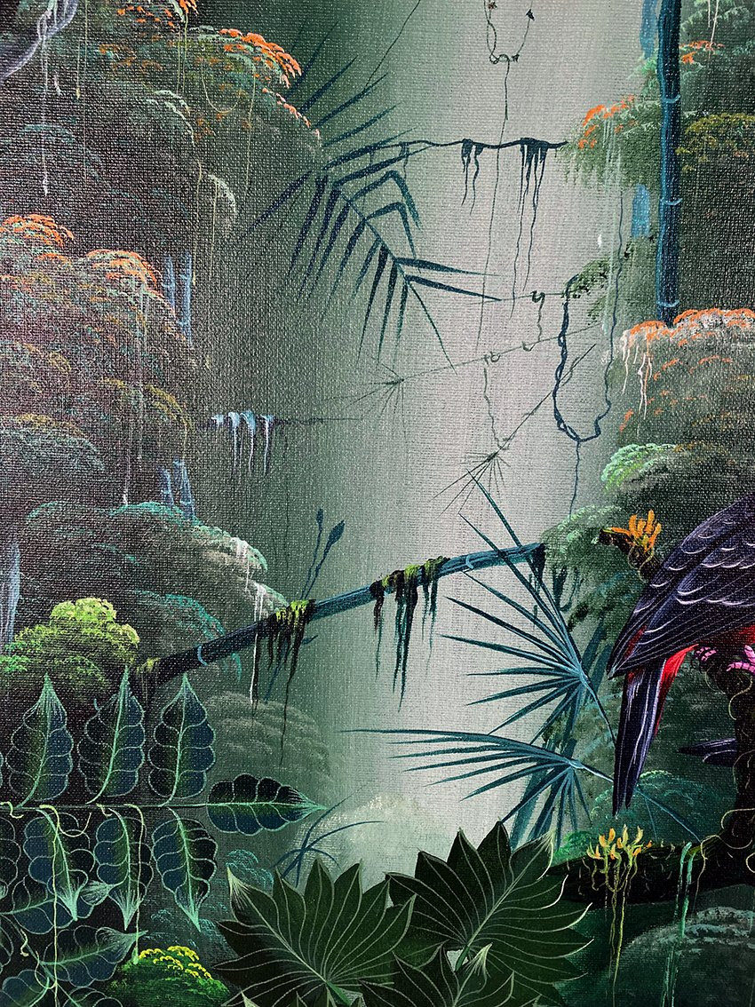 Acrylique sur toile, « Toucans ». XXe-photo-2