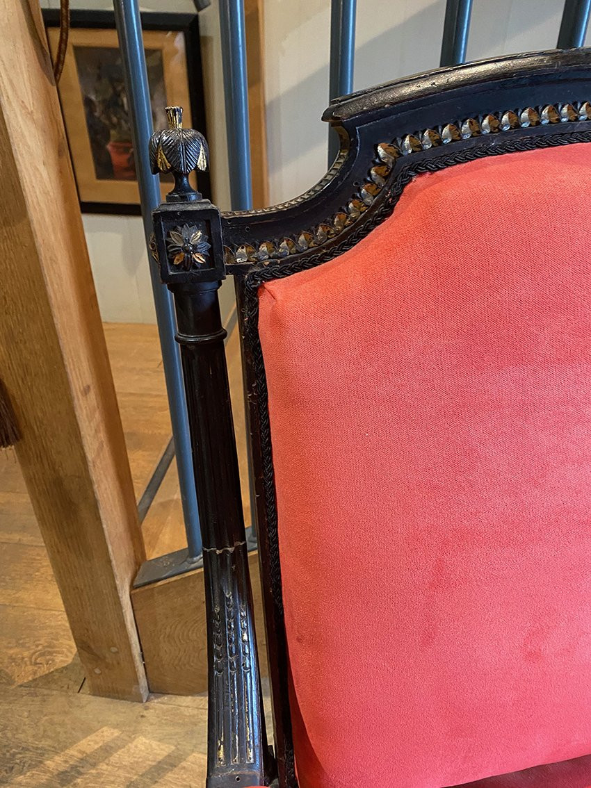 Pair Of Louis XVI Style Armchairs, Napoleon III Period-photo-4