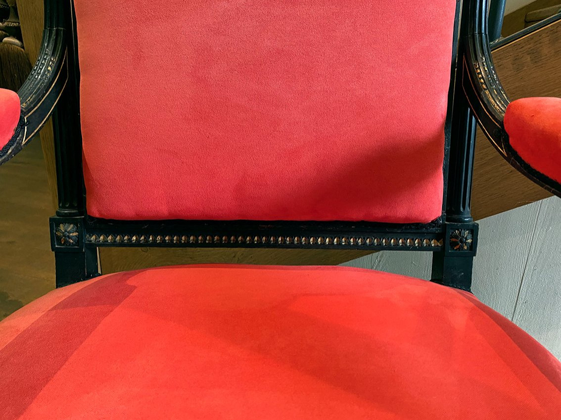 Pair Of Louis XVI Style Armchairs, Napoleon III Period-photo-1