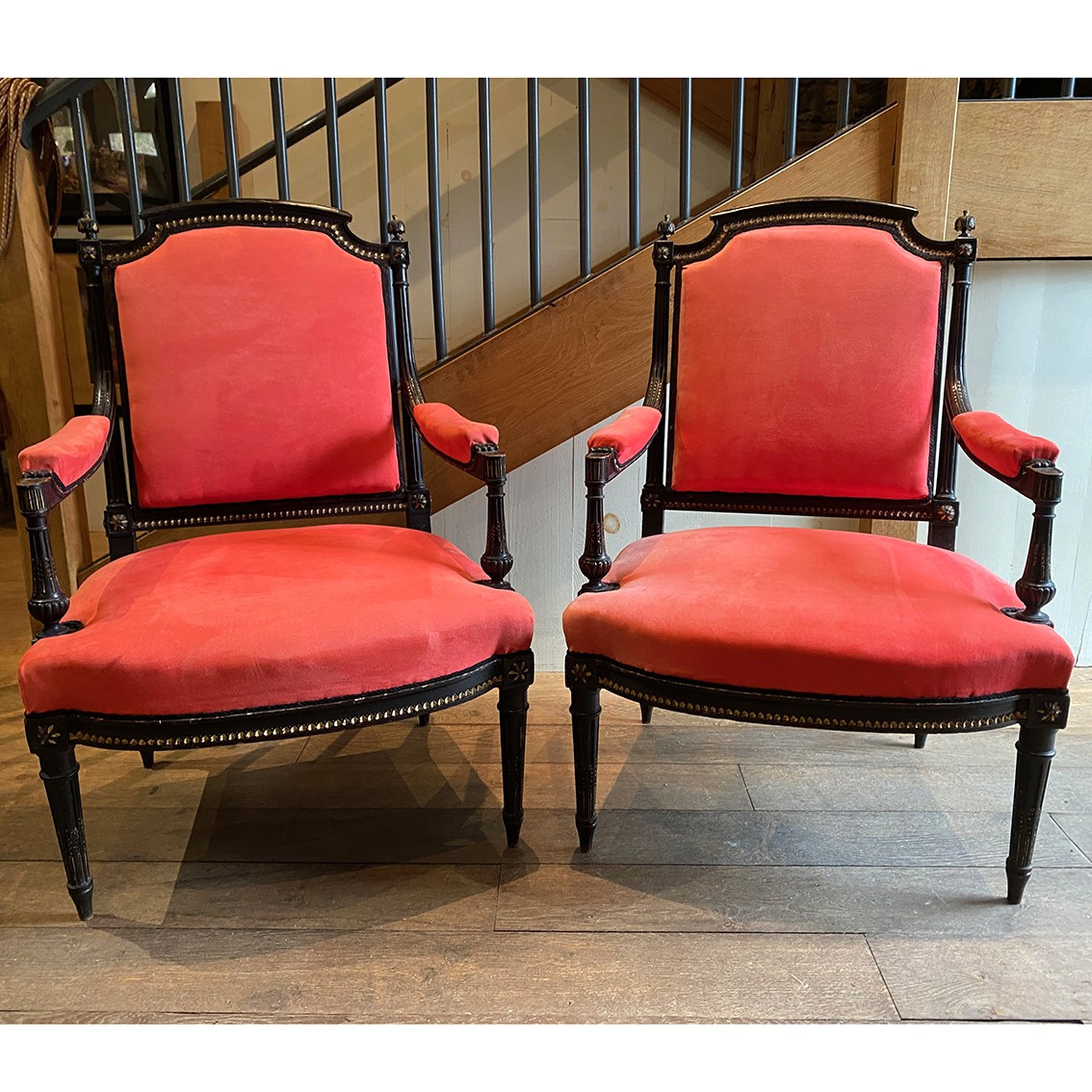 Pair Of Louis XVI Style Armchairs, Napoleon III Period