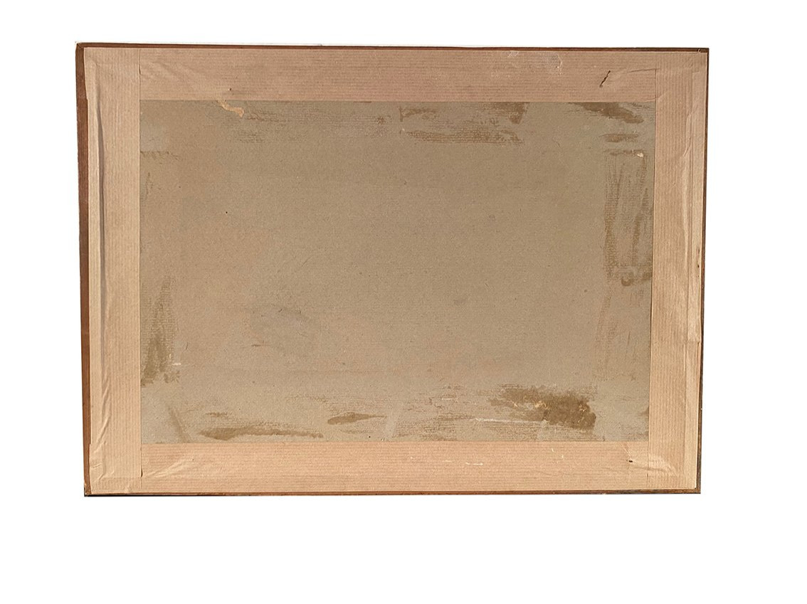 "brown Bear", Gouache On Paper Framed Under Glass, Signed Dongé-photo-3