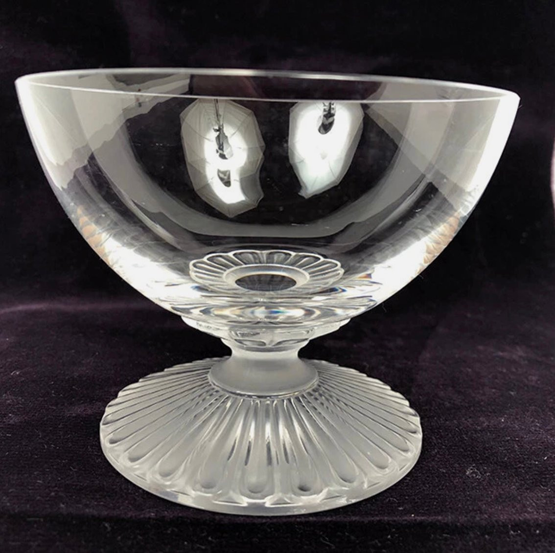 Lalique, paire de coupes sur talon en cristal-photo-3