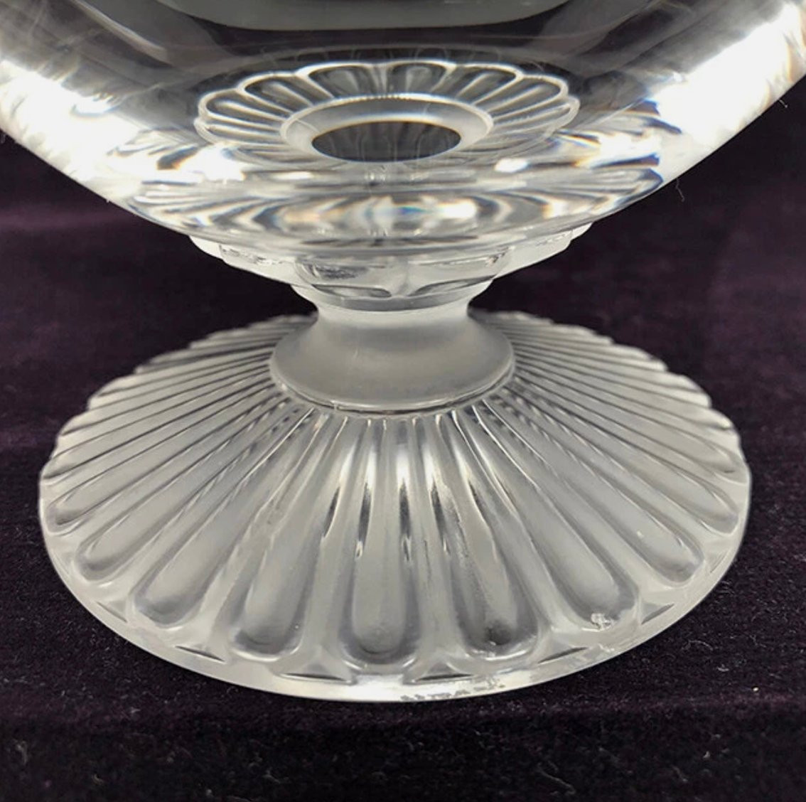 Lalique, paire de coupes sur talon en cristal-photo-4