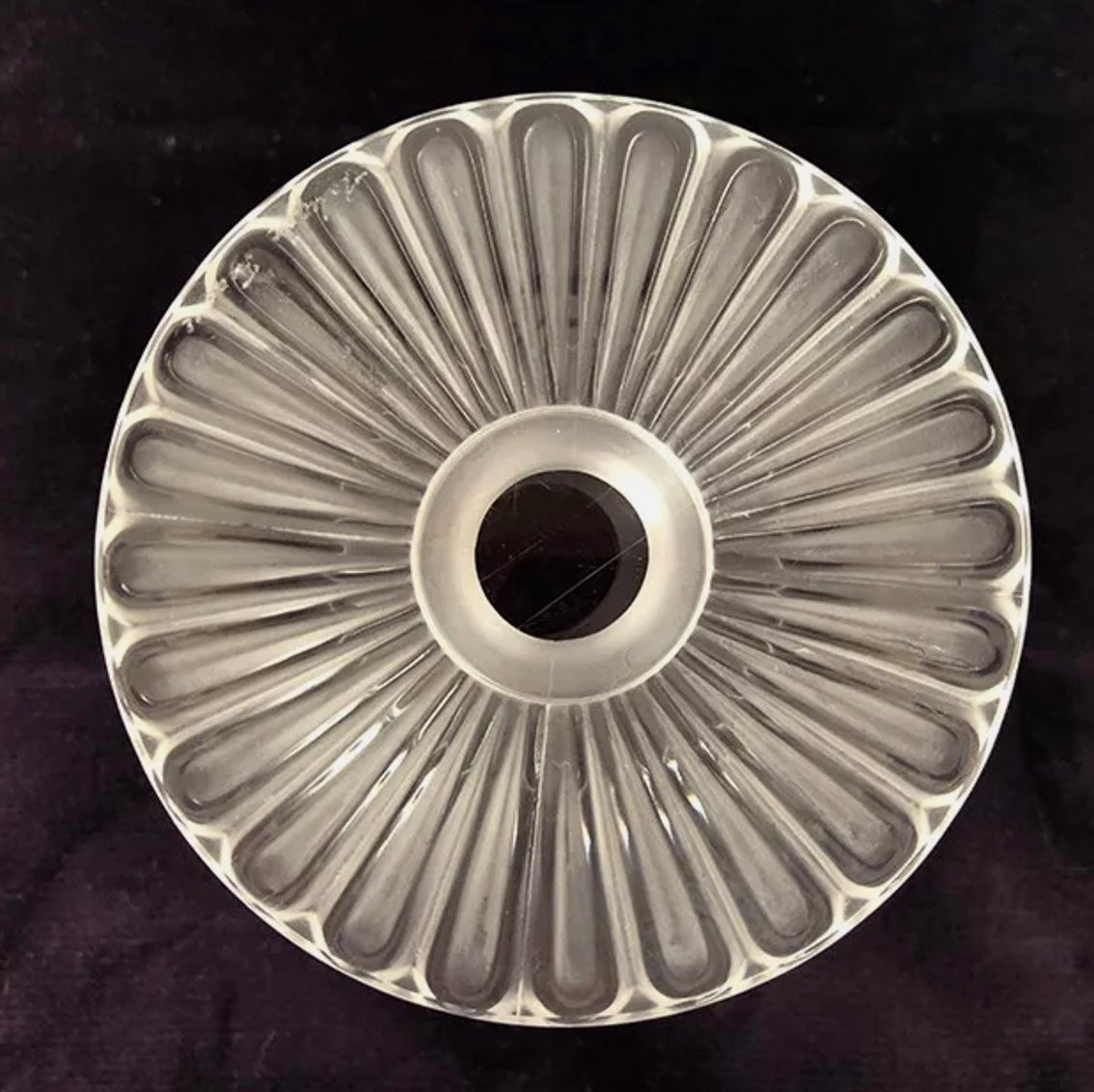 Lalique, paire de coupes sur talon en cristal-photo-1