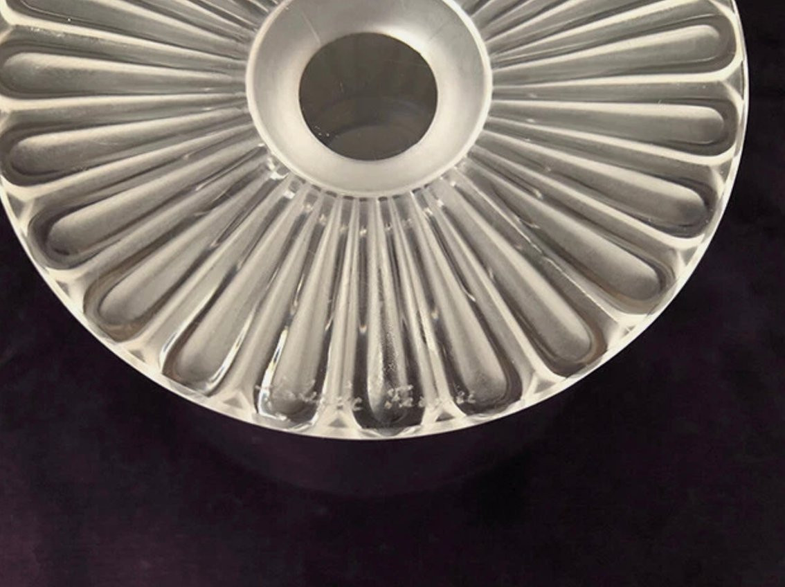 Lalique, paire de coupes sur talon en cristal-photo-2