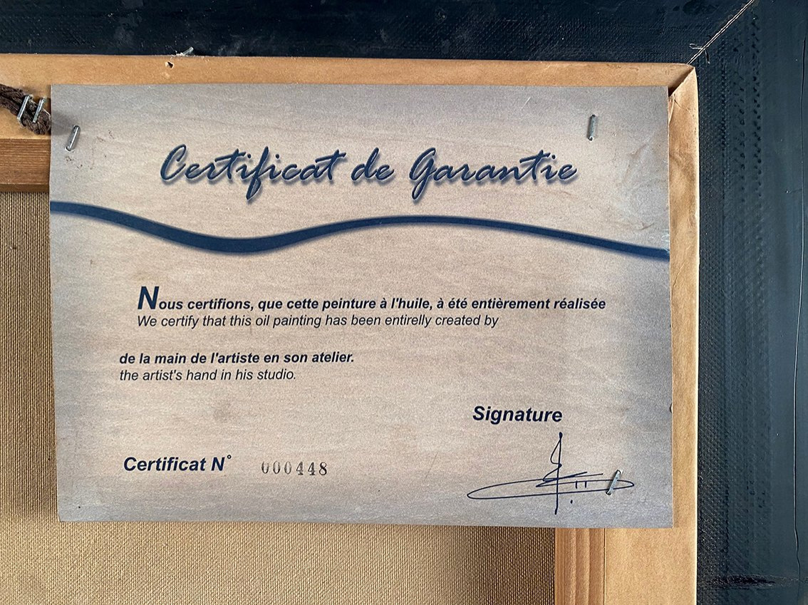 Brooks, grande nature morte aux fleurs. Huile sur toile XXe-photo-8