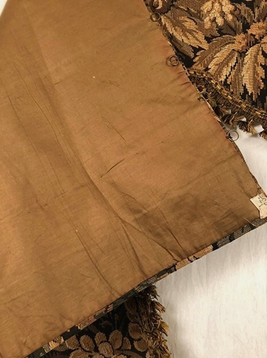 Large Valance, Wool Tapestry With Foliage Decoration, Late 19th Century-photo-3