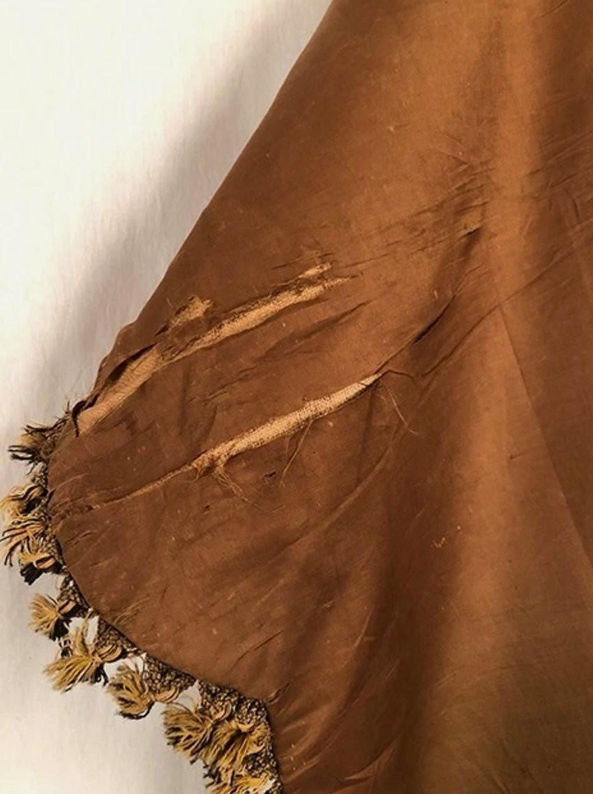 Large Valance, Wool Tapestry With Foliage Decoration, Late 19th Century-photo-4