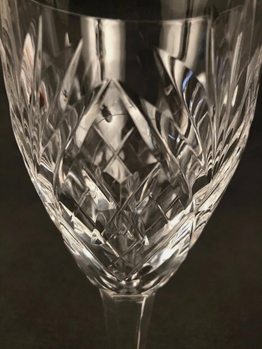 Cristal Saint-louis modèle Chantilly, broc et huit verres à eau-photo-1