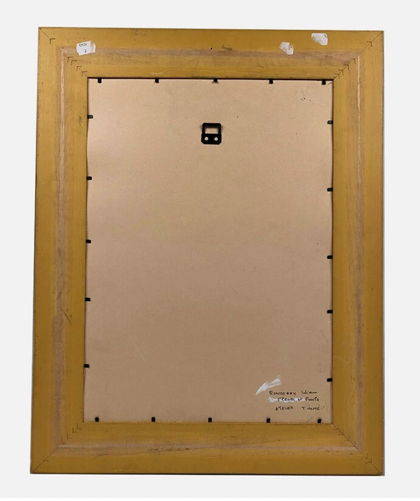 Fleurs et fruits, huile sur carton entoilé XXe-photo-3