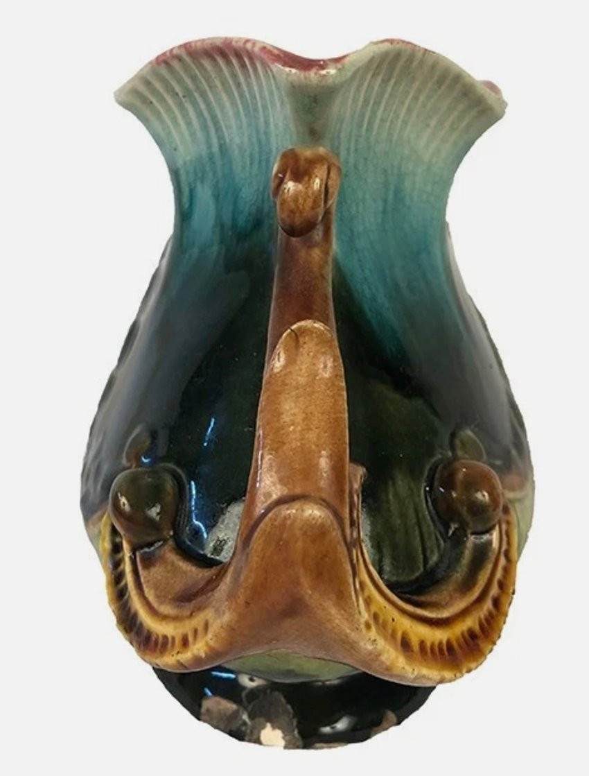 Petite jardinière en barbotine polychrome-photo-1