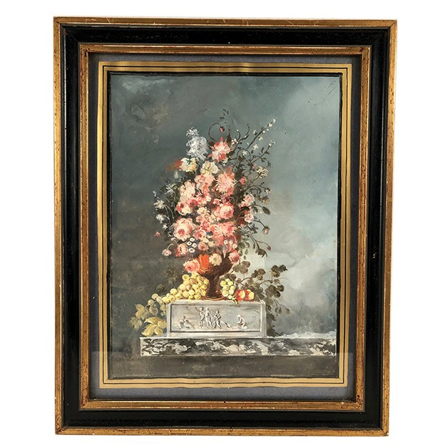 Bouquet de fleurs, aquarelle encadrée