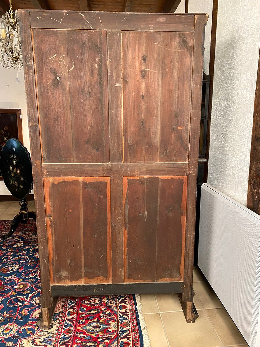 Blackened Wooden Display Case, Late 19th Or Early 20th Century-photo-3