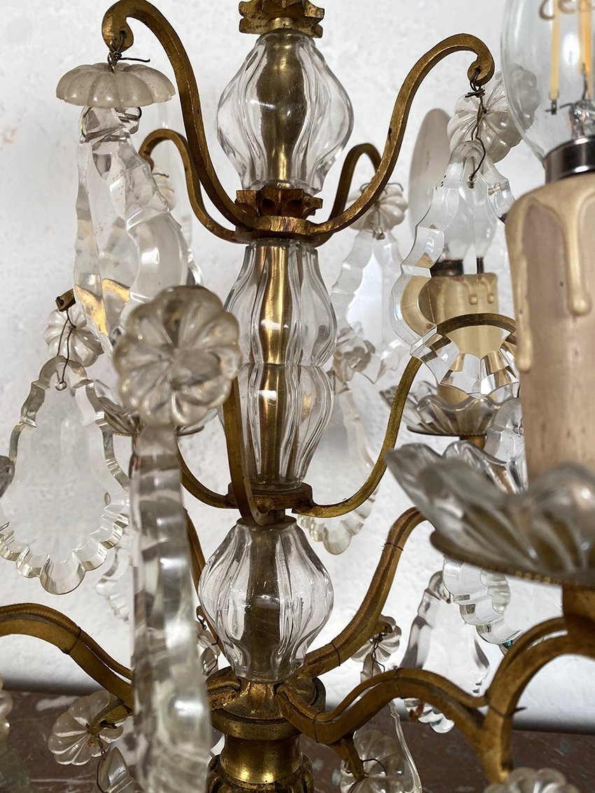 Large Bronze Girandole In The Louis XVI Style, 20th Century-photo-3