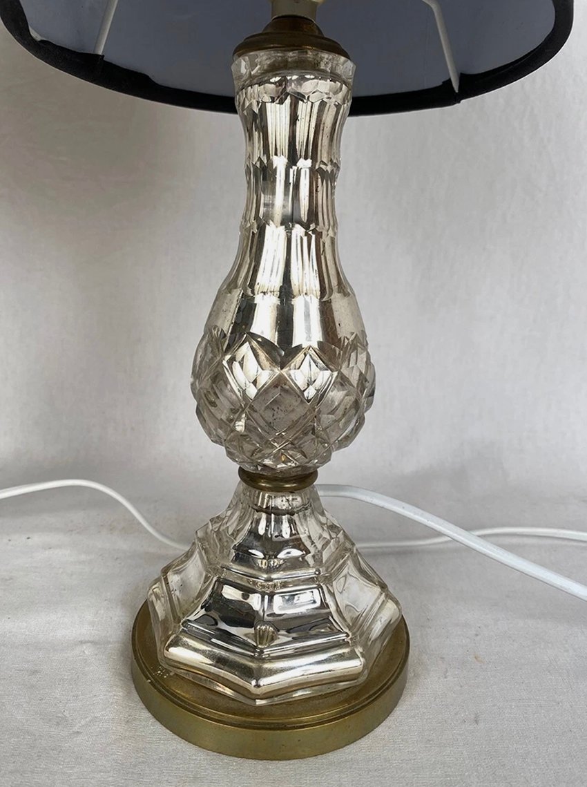 Pair Of 20th-century églomisé Crystal Table Lamps-photo-4