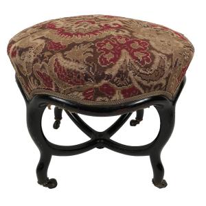 Stool Or Footstool In Blackened Bentwood Napoleon III