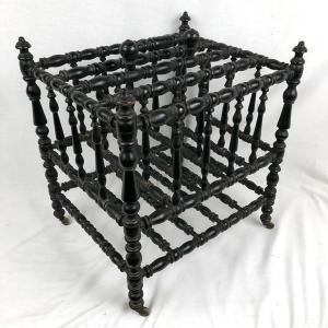 Napoleon III, Turned Blackened Wood Partition Holder