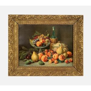 Chromolithographie. Nature morte aux fruits, d’après Falchetti