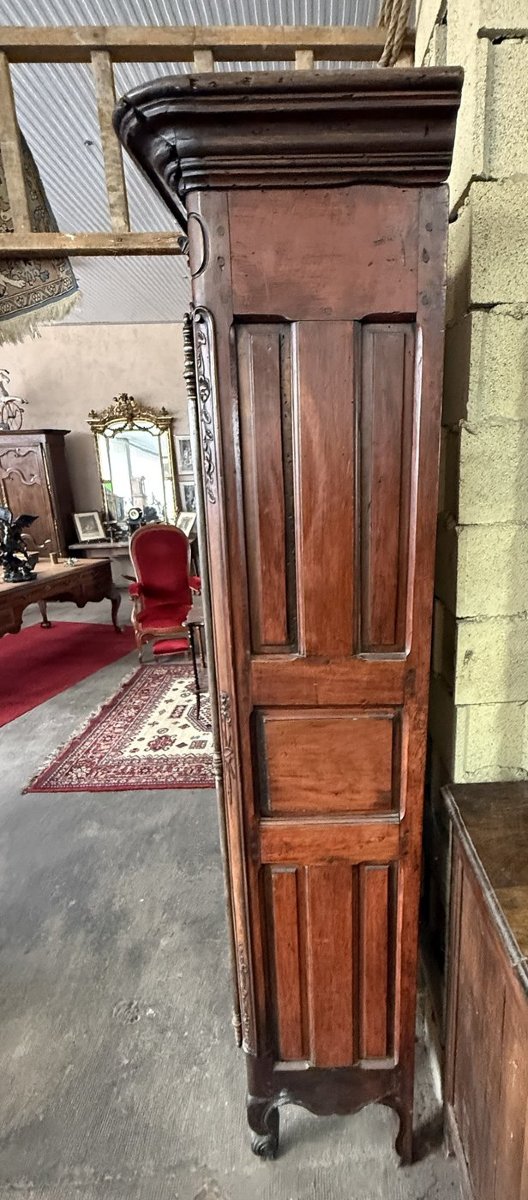 Provençal Manjadou In Carved Cherry Wood, 19th Century-photo-2