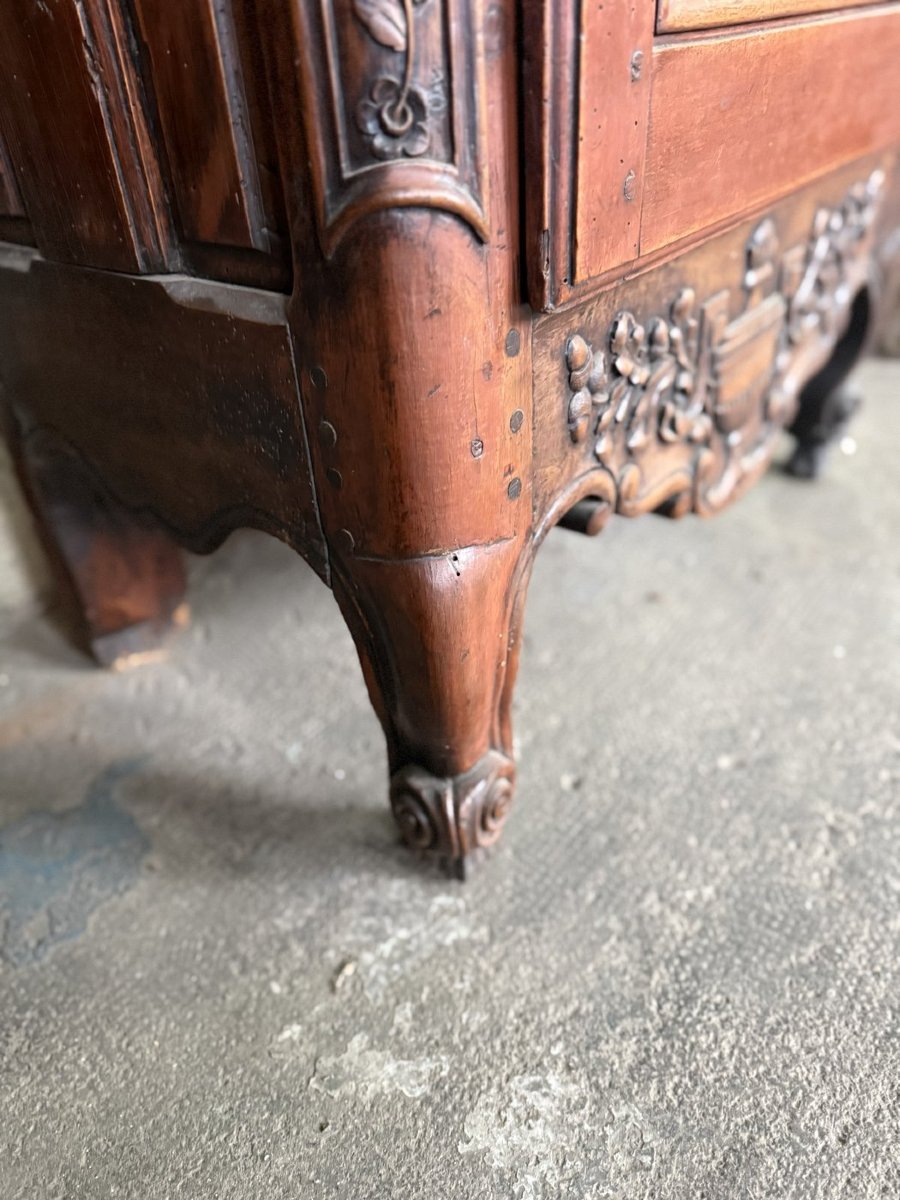 Provençal Manjadou In Carved Cherry Wood, 19th Century-photo-7