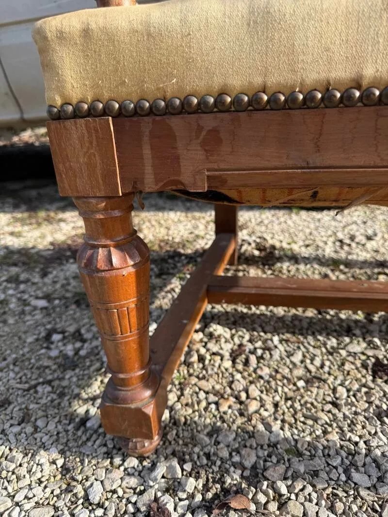 Paire de fauteuils néo-Renaissance à têtes de lion, époque Napoléon III-photo-3