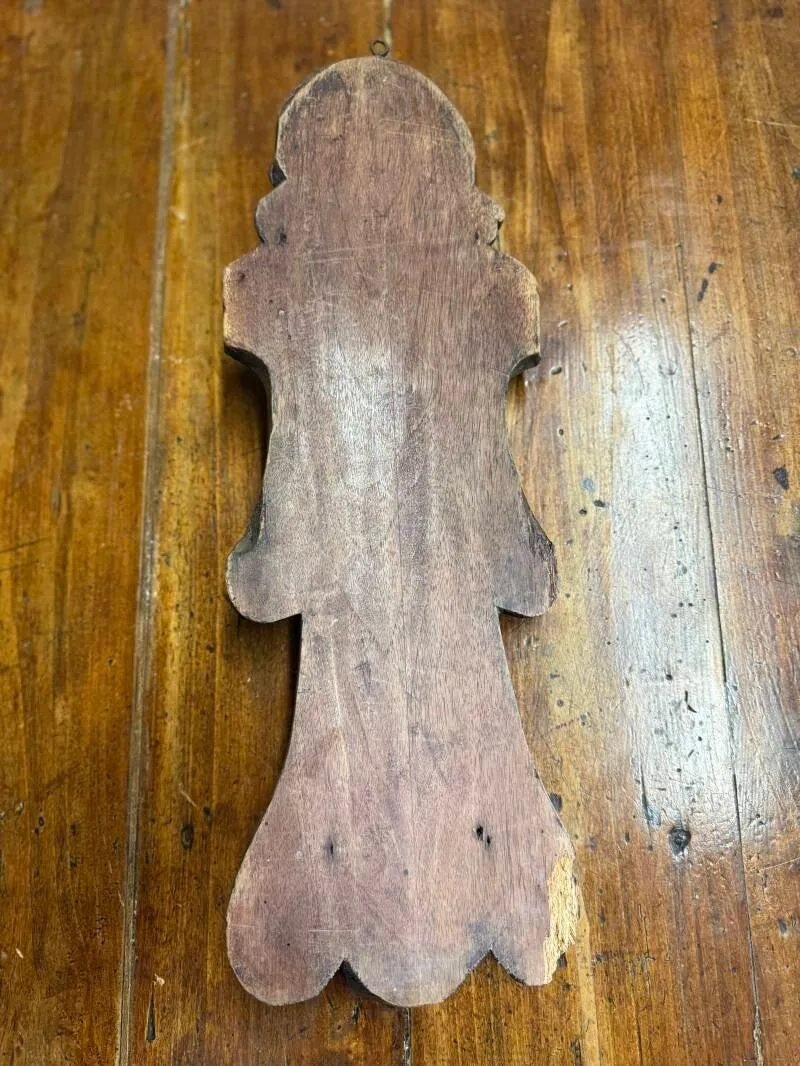 Carved Wood Element, Putto Figure, 16th Or 17th Century-photo-1