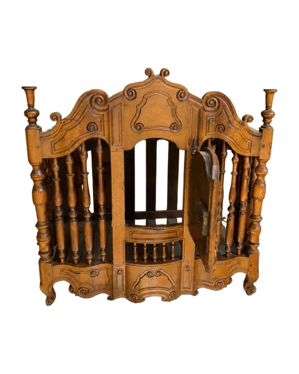 Provençal Walnut Bread Cupboard (panetière), 19th Century-photo-2