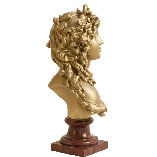 Bust Of A Young Woman After Clodion, Mercury-gilt Bronze, Late 19th Century-photo-3