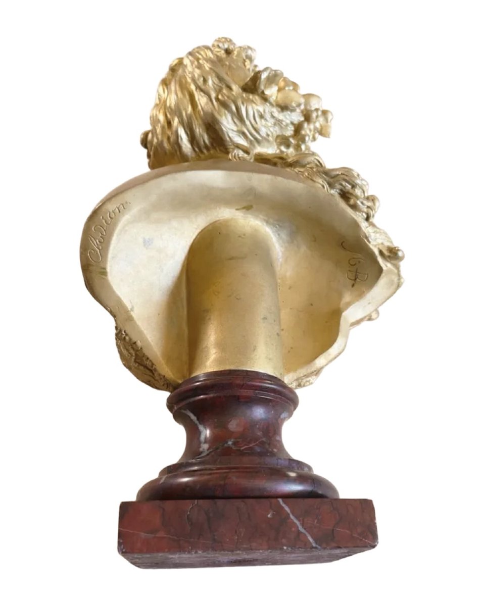Bust Of A Young Woman After Clodion, Mercury-gilt Bronze, Late 19th Century-photo-3